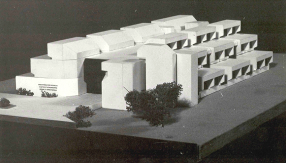 דגם בניין הספרייה | A model of the library building
